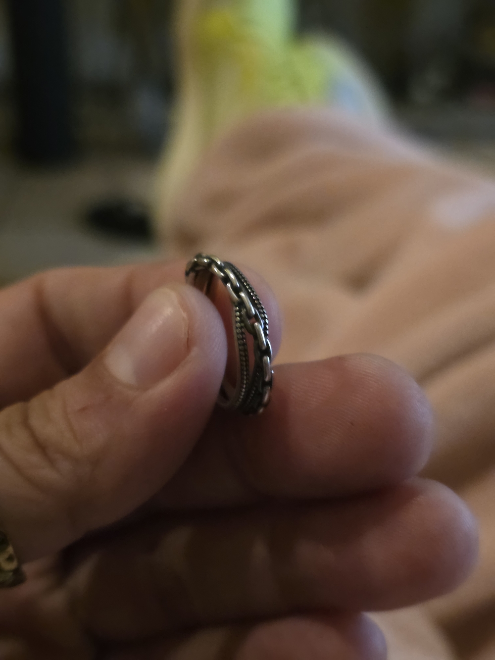 Stampd Silver-Tone Braided Stackable Ring